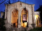 01 A tramway cabin slides out of Chiatura's central station. Most of the town's...