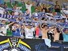 Liberetí fanouci na stadionu v Terstu  proti Udine v utkání play-off Evropské...