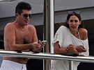 Simon Cowell na své jacht s Lauren Silvermanovou