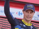 Irský cyklista Nicolas Roche coby vítz etapy na Vuelt.