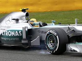 Nico Rosberg pi trninku na Velkou cenu Belgie.