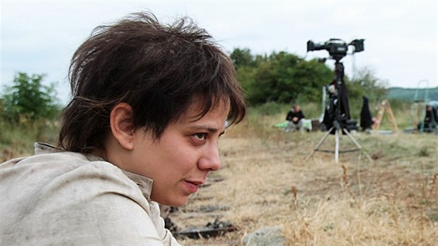 Naten filmu "8 hlav lenstv" v Katicch na Podboansku, Aneta Langerov hraje hlavn postavu, ruskou bsnku Annu Barkovou.