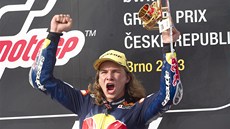 Karel Hanika, vítz Rookies Cupu pi Velké cen eské republiky.