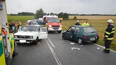Nehoda dvou automobil mezi tpánovicemi a Liovem na eskobudjovicku.