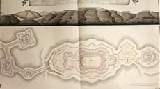 Laudon vlastnil i plány mnohých hrad i pevností, na obrázku pruská pevnost...