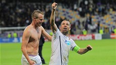PLZE�SKÉ OPORY. Zku�ení hrá�i plze�ského týmu David Limberský (vlevo) a Pavel