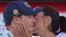 Irský cyklista Nicolas Roche coby vít�z etapy na Vuelt�.