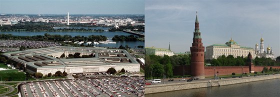 Místa, která spojovala horká linka: Pentagon a Kreml.