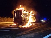 Hořící kamion