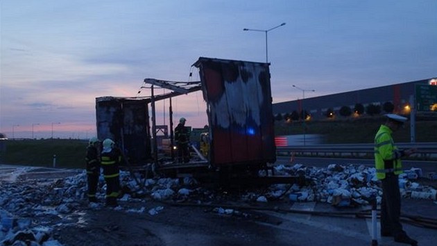 Nvs kamionu na Praskm okruhu, kter shoel (30.8.2013)