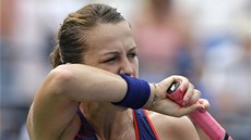 Ruská tenistka Anastasija Pavljuenkovová ve 3. kole US Open neskrývala