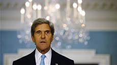 John Kerry hovo�í na tiskové konferenci o d�kazech, které mají USA ohledn�