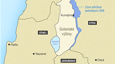 MAPA: Golanské výiny