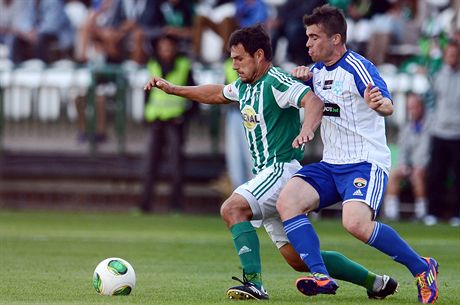 Radim Nepoitek v dresu Znojma pi podzimním zápase na Bohemians.