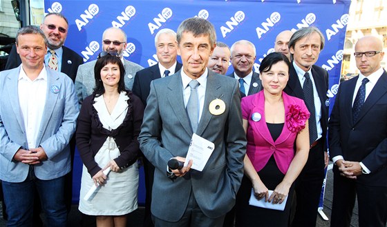 Andrej Babi pedstavil volební lídry hnutí ANO. (6. záí 2013)