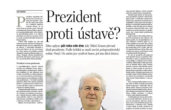 Titulní strana přílohy MF DNES Kavárna v nové podobě. 7. září 2013.