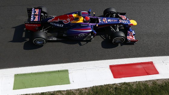 Sebastian Vettel v tréninku na Velkou cenu Itálie.