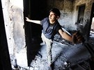 Bojovník Syrské svobodné armády v Aleppu (8. záí 2013)