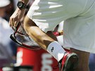 výcarský tenistka Stanislas Wawrinka zniil svou raketu v semifinále US Open.