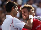 DÍKY ZA HRU! Srbský tenista Novak Djokovi porazil v semifinále US Open výcara