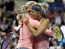 eské tenistky Andrea Hlaváková a Lucie Hradecká ovládly tyhru na US Open.