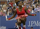 VÍTZNÝ SKOK. Americká tenistka Serena Williamsová slaví triumf na US Open.