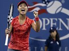 DALÍ ÚSPCH ÍANKY. Li Na vyhrála i tvrtý zápas na letoním US Open a slaví...
