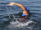 Diana Nyadová se znovu pokouí peplavat Floridský prliv. Na snímku je v