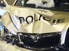 Policejní vz se srazil s osobní autem ve tvrtek veer na kiovatce praských...