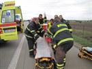 Dopravní nehoda na D11 u Chlumce nad Cidlinou (9.9.2013).