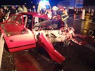 Dopravní nehoda osobního a nákladního automobilu ve Frýdku-Místku. (3. 9. 2013)