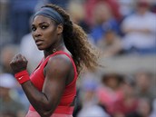 RADOST. Serena Williamsov slav zisk bodu v semifinle US Open proti Li Na.