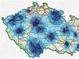 Mapa pokryt signlem regionln st 7