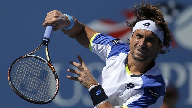 panlsk tenista David Ferrer hraje tvrtfinle US Open.