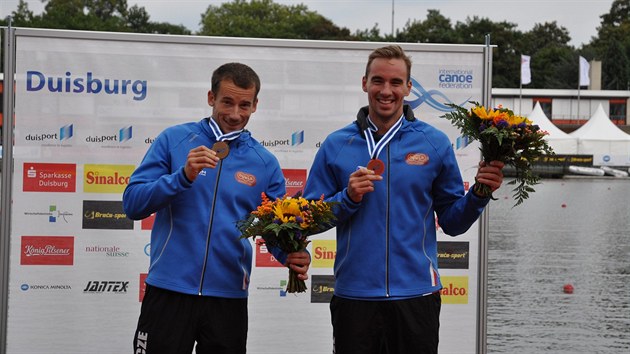 BRONZ! Deblkanoist Jaroslav Rado a Filip Dvok zskali na ptistovce bronzovou medaili.