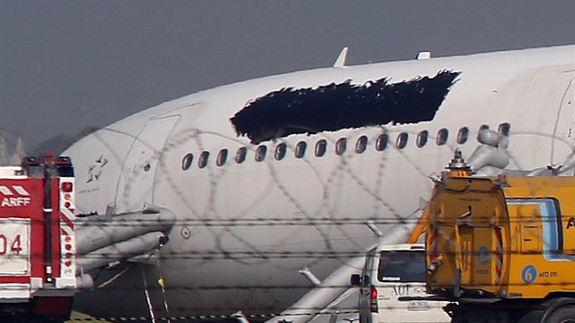 Airbus aerolinek Thai Airlines po nehod na letiti v Bangkoku (9. z 2013)