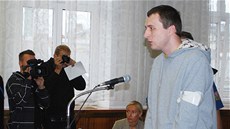 Babikovrah Luká Podzemný na zaátku jednání Krajského soudu v Ostrav.