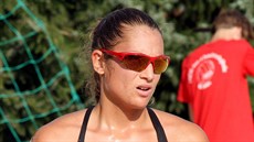 Martina Bonnerová byla po jednom ze zákrok� celá od písku.