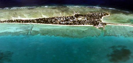 Postupn mizející atoly Kiribati (ilustraní snímek)