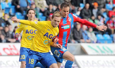 Fotbalista FK Teplice David Jablonský (uprosted)