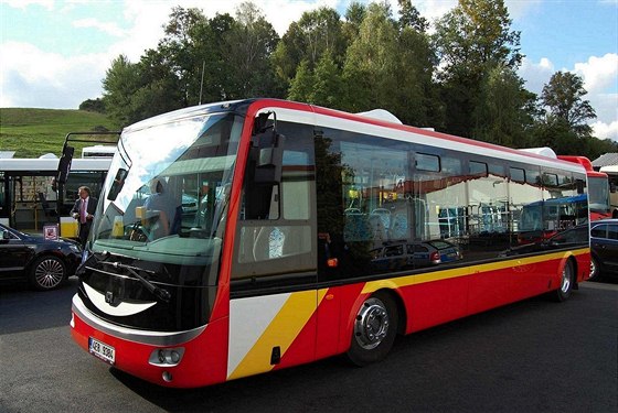 Jeden z model autobusu vyrábného v Libchavách.