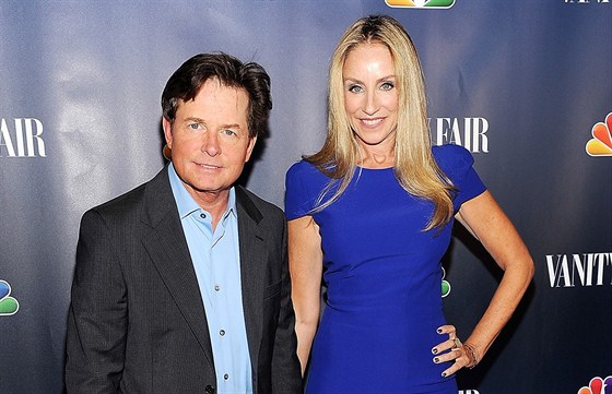 Michael J. Fox a jeho manelka Tracy Pollanová (16. záí 2013)