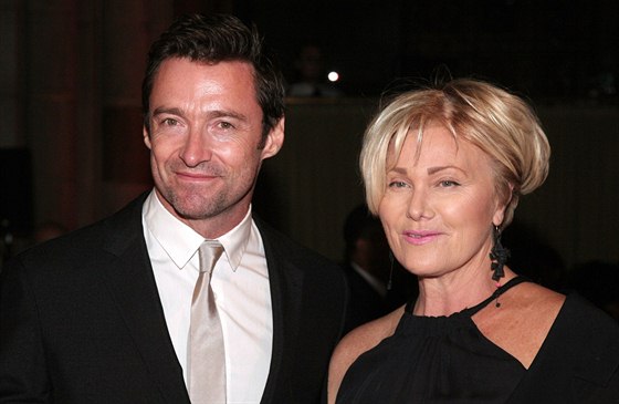 Hugh Jackman a jeho manelka Deborra-Lee Furnessová (17. záí 2013)