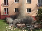 ást domu pokozeného výbuchem v Havíov se zítila (15. záí 2013)