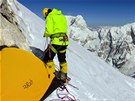 Horolezec Marek Holeek pi jedné ze svých expedic (2013)