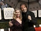 Zlaté glóby 2010 - Jeff Bridges a jeho manelka Susan Gestonová