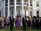 Americký prezident Barack Obama, první dáma Michelle Obamová, viceprezident Joe...
