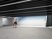 Vizualizace podchodu u náměstí Práce podle vítězného návrhu architekta Pavla