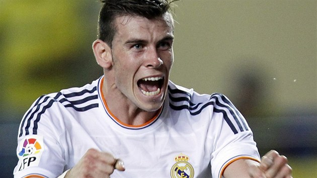 BALE STELCEM. Gareth Bale oslavuje svj gl proti Villarrealu.