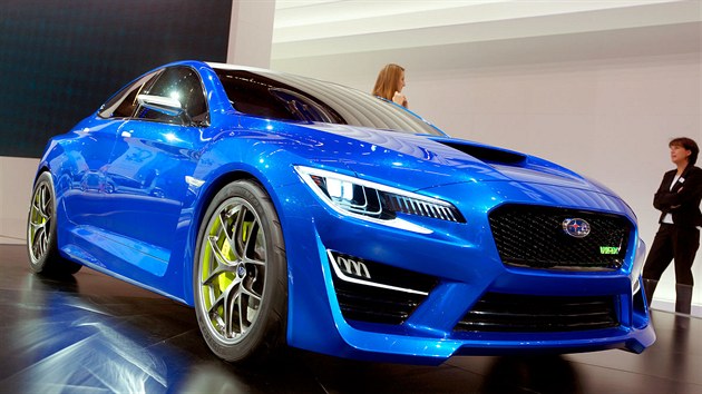 Pardn koncept novho subaru STI. Samozejm v typick modr.